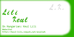 lili keul business card